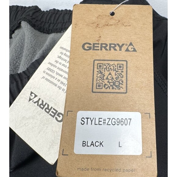 Gerry Jogger Windbreaker Pants Womans Large Black Fleeced Lined Active Hike New - Picture 8 of 11